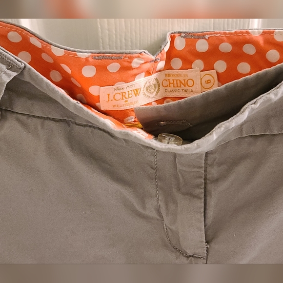 J Crew Chino Grey Shorts Size 6 - Picture 2 of 3